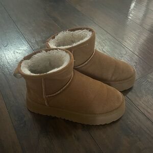 Platform ugg style boots